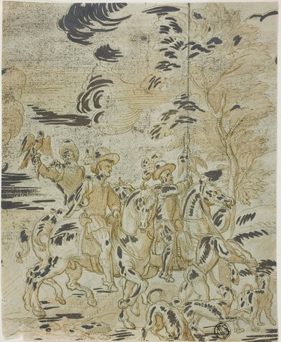 Polowanie na sokoła autorstwa Bernard van Orley