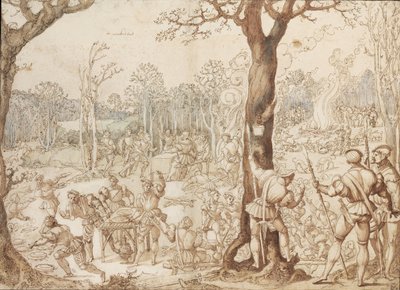 Dzielenie się grą, 1525-1535 autorstwa Bernard van Orley