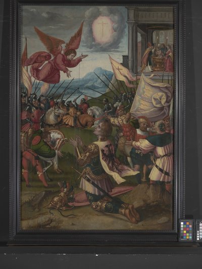 A conversão de Constantino (óleo sobre madeira) polonês autorstwa Bernard van Orley