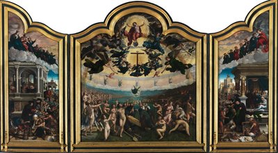 Страшный суд и семь дел милосердия (масло, панель)лак autorstwa Bernard van Orley