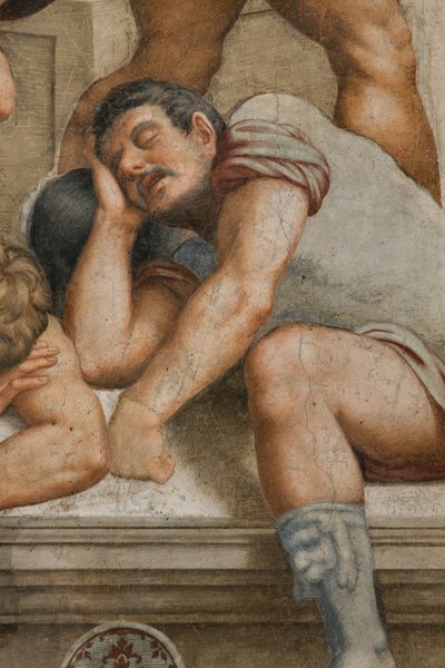 Kontrfaccata, Bernardino Gatti, Zmartwychwstanie 1529, Detal autorstwa Bernardino Gatti