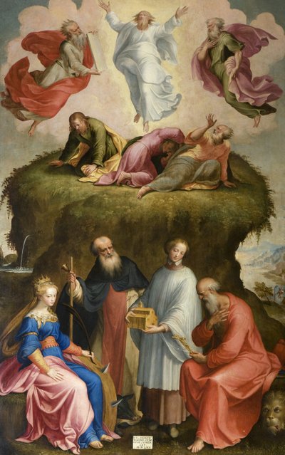 Przemienienie i święci, 1565 autorstwa Bernardino Campi