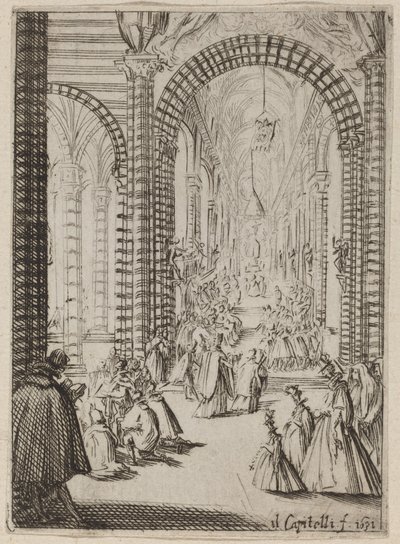 Wnętrze kościoła autorstwa Bernardino Capitelli