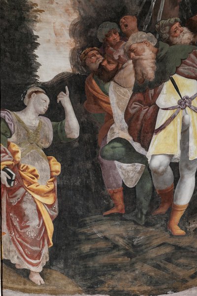 Fragment Męczeństwa św. Katarzyny (fresk) autorstwa Bernardino Lanino
