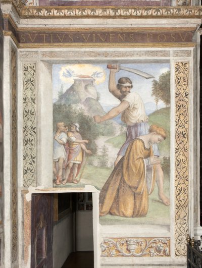 Ścięcie św. Katarzyny Aleksandryjskiej, kaplica Besozzi autorstwa Bernardino Luini