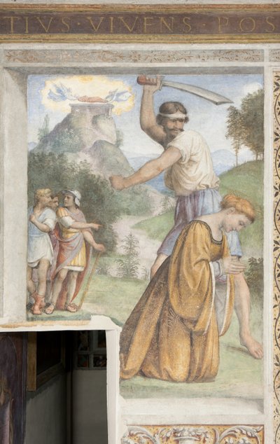 Ścięcie św. Katarzyny Aleksandryjskiej, kaplica Besozzi autorstwa Bernardino Luini