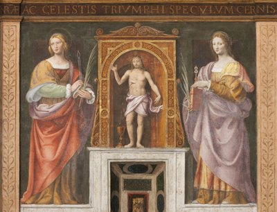 Święta Apollonia i Święta Łucja, ok. 1522-25 (detal z 3497192) autorstwa Bernardino Luini