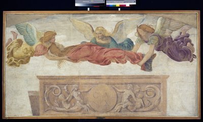 Ciało św. Katarzyny niesione przez anioły, ok. 1514 (odłączony fresk niesiony na pokładzie) autorstwa Bernardino Luini