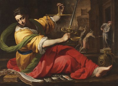 Alegoria Sprawiedliwości - Alegoria Sprawiedliwości autorstwa Mei, Bernardino (1612-1676). olej na płótnie autorstwa Bernardino Mei