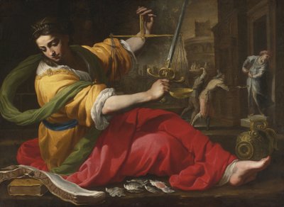 Alegoria Sprawiedliwości, 1656 autorstwa Bernardino Mei