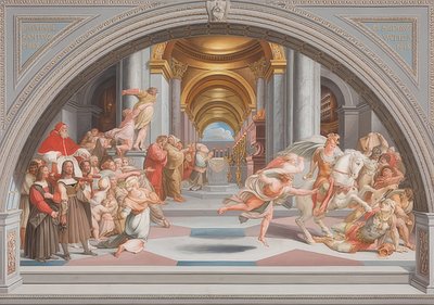 Wypędzenie Heliodora autorstwa Bernardino Nocchi