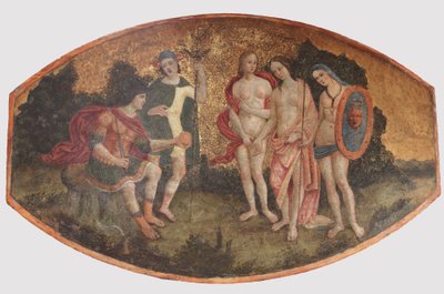 Wyrok Paryża, ca. 1509. autorstwa Bernardino Pinturicchio