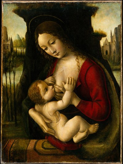 Madonna z Dzieciątkiem (olej na drewnie) autorstwa Bernardino de