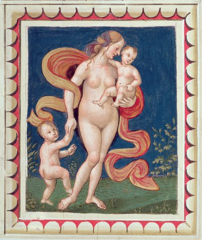 Alegoria Miłosierdzia, detal z sufitu autorstwa Bernardino di Betto Pinturicchio