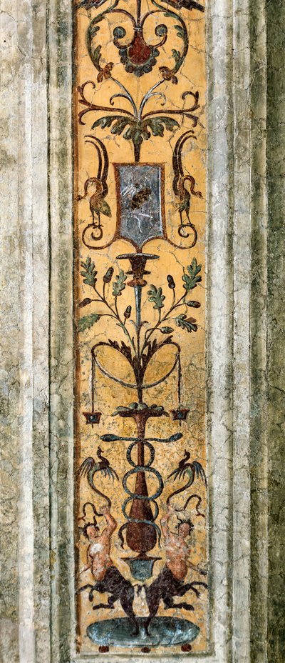 Fragment pilastra z figurami groteskowymi (Malarstwo autorstwa Bernardino di Betto Pinturicchio