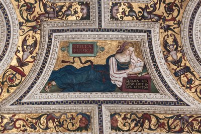 Perska Sybilla, fragment Sybilli (fresk) autorstwa Bernardino di Betto Pinturicchio