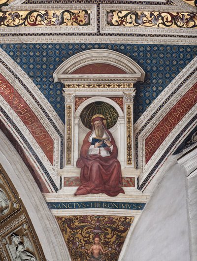 Święty Hieronim, fragment Doktorów Kościoła (fresk autorstwa Bernardino di Betto Pinturicchio
