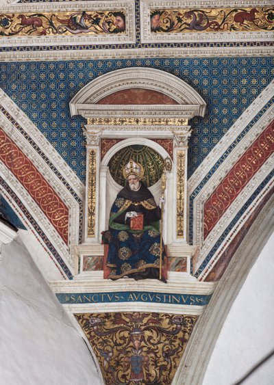 Św. Augustyn z Hippony, fragment Doktorów Kościoła (fresk) autorstwa Bernardino di Betto Pinturicchio