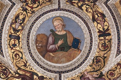 Św. Marek, fragment Czterech Ewangelistów (fresk) autorstwa Bernardino di Betto Pinturicchio