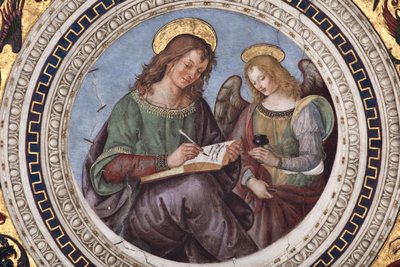 Św. Mateusz, fragment Czterech ewangelistów (fresk) autorstwa Bernardino di Betto Pinturicchio