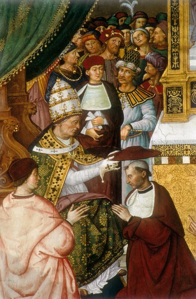 Vie du pape Pio (Pie) II (Enea Silvio Piccolomini autorstwa Bernardino di Betto Pinturicchio