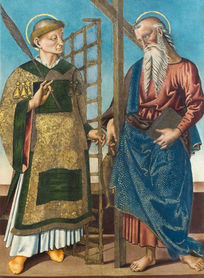 Św. Wawrzyniec i Andrzej, pierwsza ćwierć XVI w. (olej na desce) autorstwa Bernardino di Mariotto