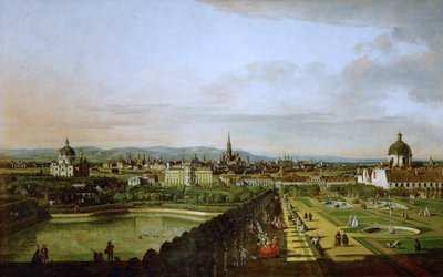 niemiecki: Wien, vom Belvedere aus gesehen Widok Wiednia z Belwederu autorstwa Bernardo Bellotto