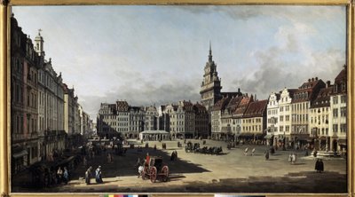 „Stary rynek w Dreźnie” (Stary rynek w Dreźnie) Obraz Bernardo Bellotto (1720-1780) 1750-1752 Muzeum Puszkina, Moskwa autorstwa Bernardo Bellotto