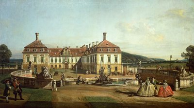 Zamek Cesarski Schlosshof od strony ogrodu autorstwa Bernardo Bellotto