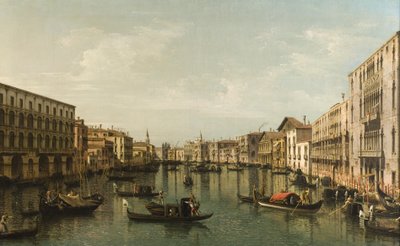 Widok na Canal Grande z Palazzi Foscari i Moro Lin autorstwa Bernardo Bellotto