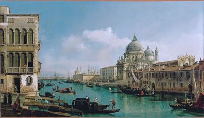 Widok na Wielki Kanał: Santa Maria della Salute i Dogana z Campo Santa Maria Zobenigo autorstwa Bernardo Bellotto