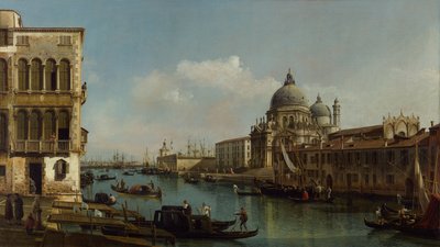 Widok na Wielki Kanał: Santa Maria della Salute i Dogana z Campo Santa Maria Zobenigo autorstwa Bernardo Bellotto
