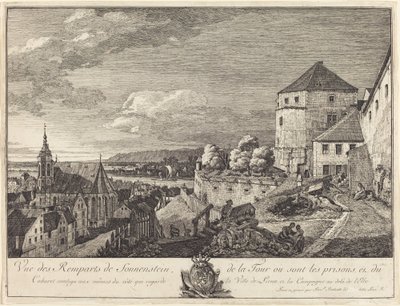 Widok na wały Sonnenstein autorstwa Bernardo Bellotto