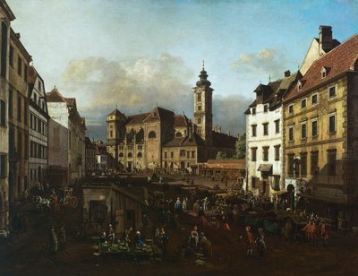 Plac Freyung od południowego wschodu autorstwa Bernardo Belotto Canaletto