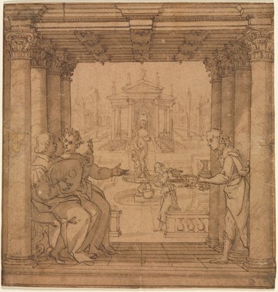 Ilustracja z Torquato Tassos Gerusalemme Liberata, 1586-1590. autorstwa Bernardo Castello