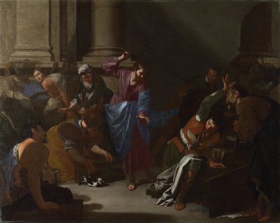 Chrystus wypędzający kupców ze świątyni, ok. godz. 1645 autorstwa Bernardo Cavallino