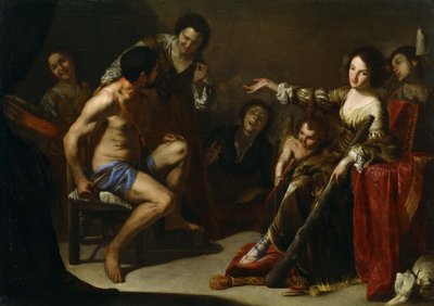 Herkules i Omfale autorstwa Bernardo Cavallino