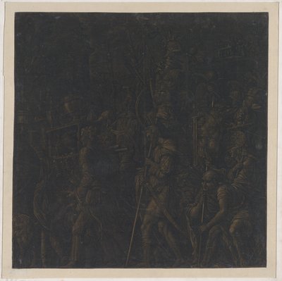 Arkusz 8 z Triumfów Cezara, za Mantegna, 1599. autorstwa Bernardo Malpizzi