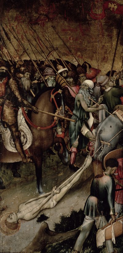 Męczeństwo św. Jerzego, ok. 1435 r. (olej na desce) autorstwa Bernardo Martorell