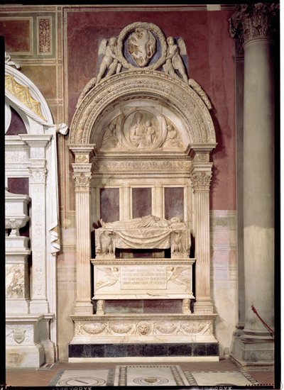 Nagrobek Leonarda Bruni (1369-144) 1446-50 (marmur) autorstwa Bernardo Rossellino