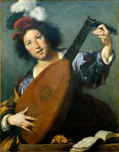 Austria, Wiedeń, Lutniarz autorstwa Bernardo Strozzi