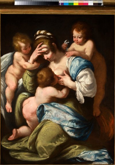 Chrześcijańska organizacja charytatywna, ok. 1610 r. (olej na płótnie) autorstwa Bernardo Strozzi
