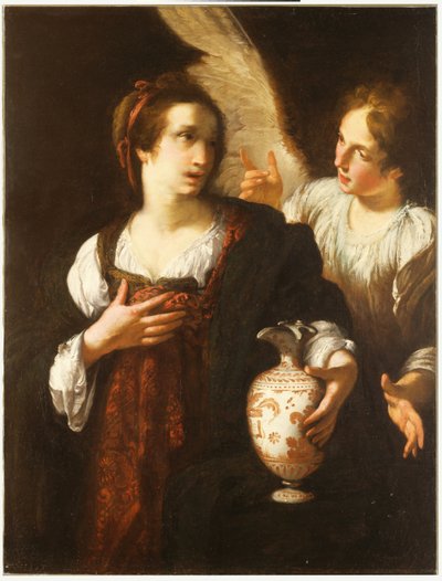 Hagar i anioł, krótko po 1630 r. (olej na płótnie) autorstwa Bernardo Strozzi