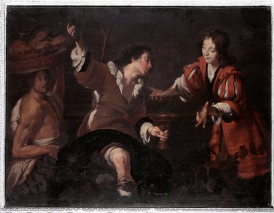 Józef interpretuje sny (olej na płótnie) autorstwa Bernardo Strozzi