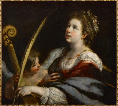 Święta Caecilia i anioł autorstwa Bernardo Strozzi