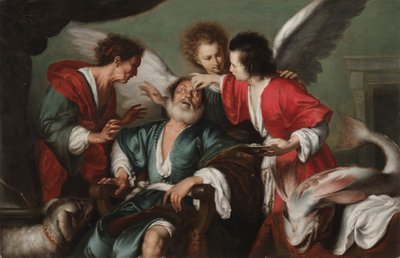 Uzdrowienie Tobiasza, c. 1625. autorstwa Bernardo Strozzi