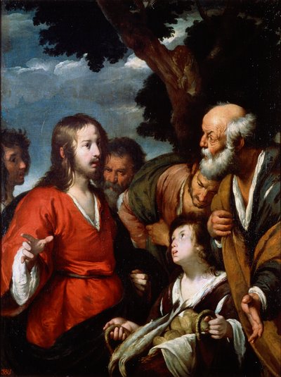Cud pięciu chlebów i dwóch ryb, po 1630 r. autorstwa Bernardo Strozzi
