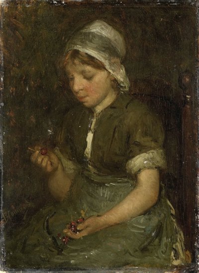 Dziewczyna z wiśniami autorstwa Bernardus Johannes Blommers