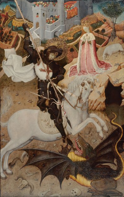 Święty Jerzy zabijający smoka, 1434-1435 autorstwa Bernat Martorell the Elder