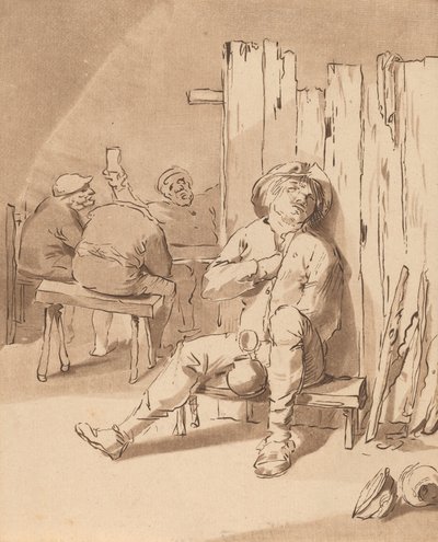 Pijany chłop w karczmie, 1775. autorstwa Bernhard Schreuder